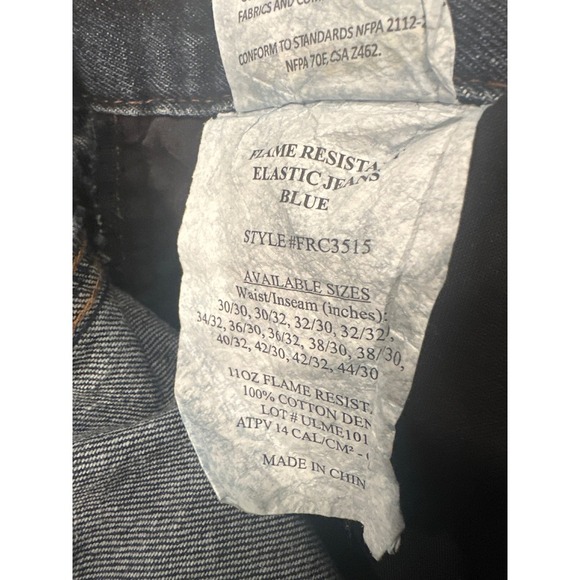 Bocomol FR Flame Resistant Jeans 36x30 Dark Wash Relaxed Fit Carpenter Work - Picture 11 of 11